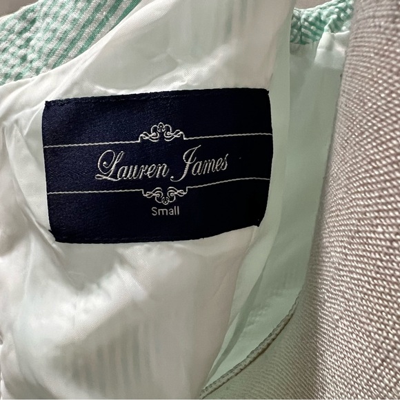 NWOT Lauren James Mint Green Sleeveless Seersucker Dress Size Medium - Picture 6 of 11